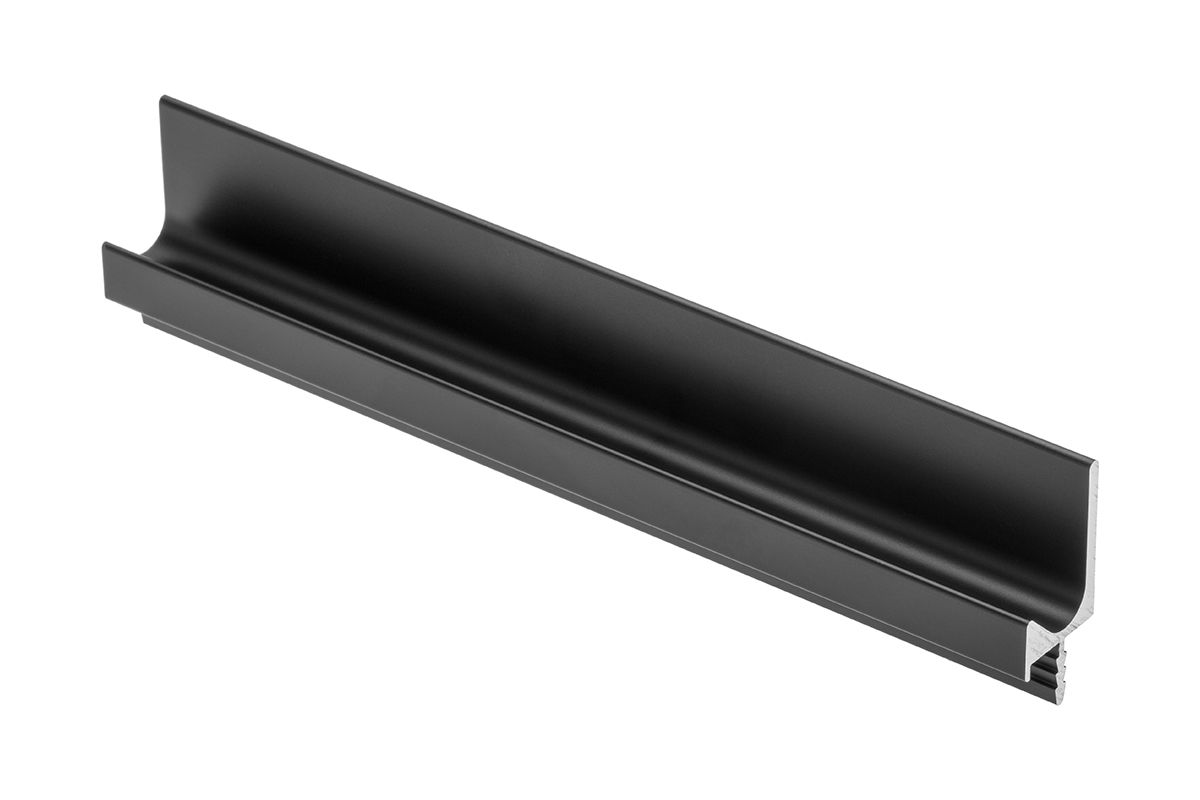 GTV Ручка врезная "L" L-3,5м, черный матовый РА-0243-35-50-20М