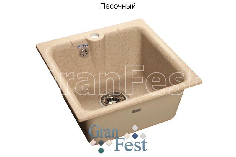 GranFest Мойка мрамор PRACTIC  GF-P-420 1 чаша  420*4200мм, песочный